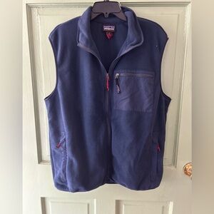 Patagonia Synchilla Fleece Vest Men's Size XL navy Full Zip Pockets Outdoor